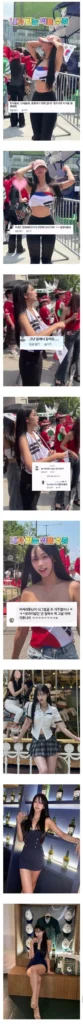광화문 응원녀, 비난에서 반전으로