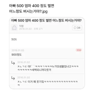 아빠 500, 엄마 400 정도 벌면 어느 정도 재력을 갖춘 건가요?
