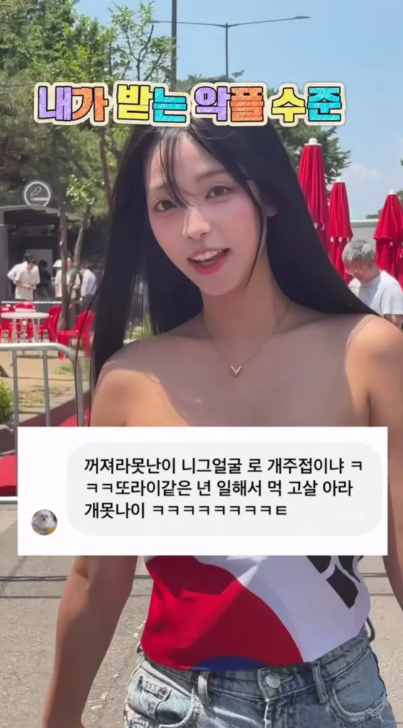 광화문 응원녀가 받은 악플 수준.jpg