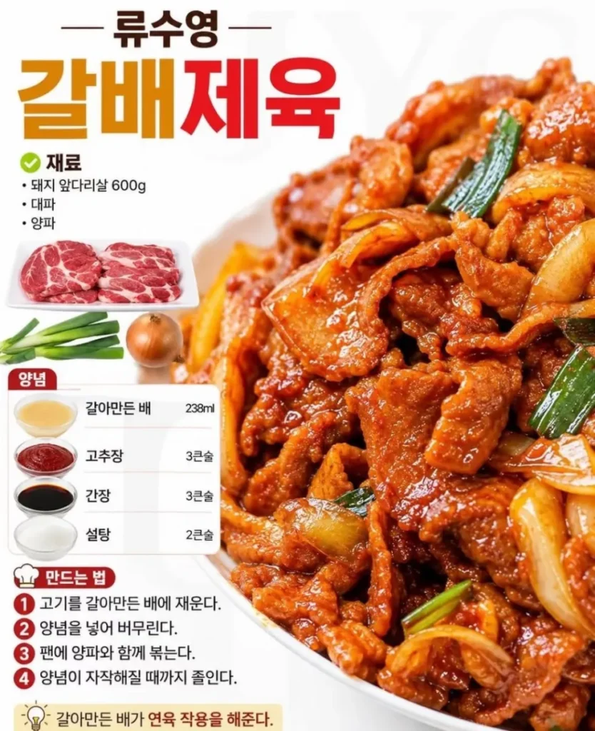 유명인들의 인기 요리 레시피 모음