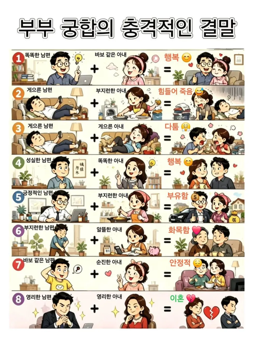 부부 궁합, 충격적인 결말의 가능성
