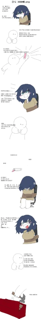 감도 3000배 향상, 미약 만화