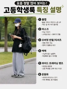 최근 유행하는 고등학생 패션 스타일의 주요 특징