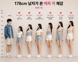 178cm 남자가 느끼는 여자 키 체감