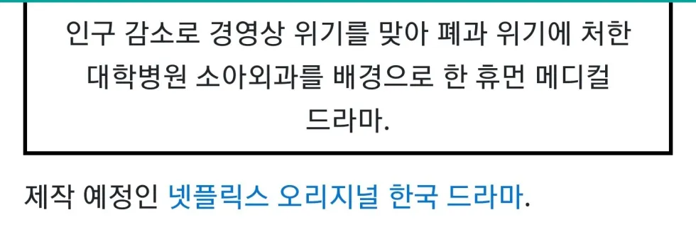 넷플릭스 '퍼스트 닥터' 제작 확정-정려원, 하윤경, 백현진, 김종수 ,김무열[정보글]