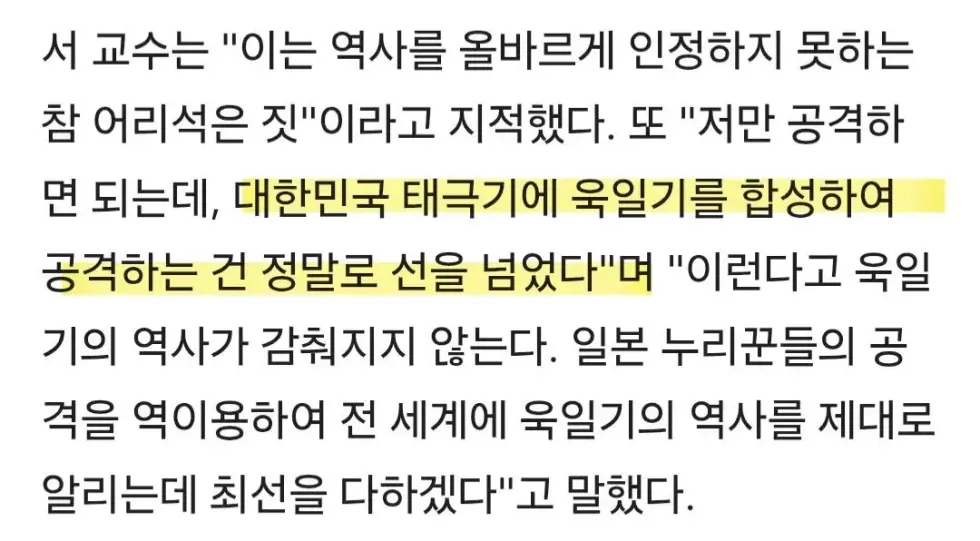 태극기에 전범기 합성 조롱...선 넘은 미친 공격