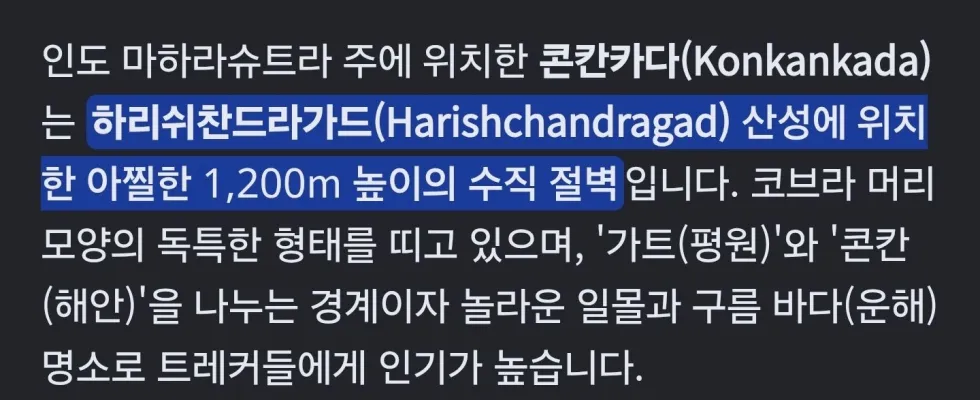 없던 고소공포증도 생기는 인도의 1.2킬로 높이 콘칸카다 절벽.jpg