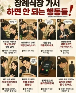 장례식장에서 피해야 할 행동