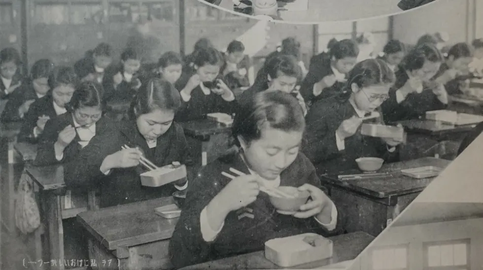 1942년 여고생 점심시간 모습
