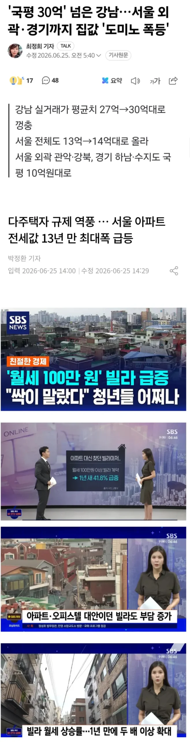 경기도와 서울 외곽 집값, 동반 상승세