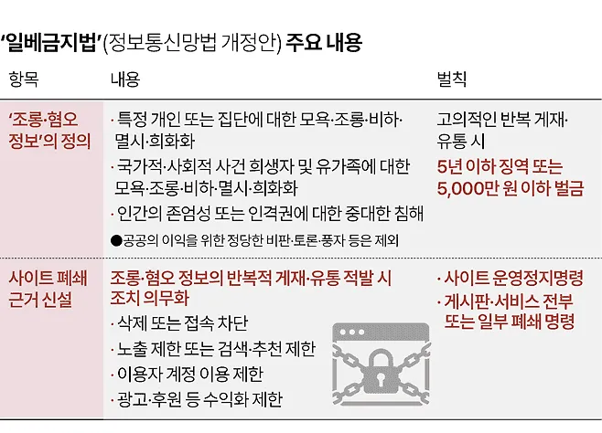 7월 7일부터 한국인의 일본·중국인 비방 시 처벌 가능성.