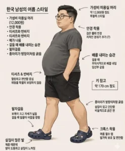 한국 중년 남성 여름 스타일