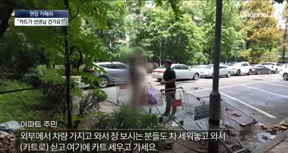 당당하게 위반행위를 하는 모습