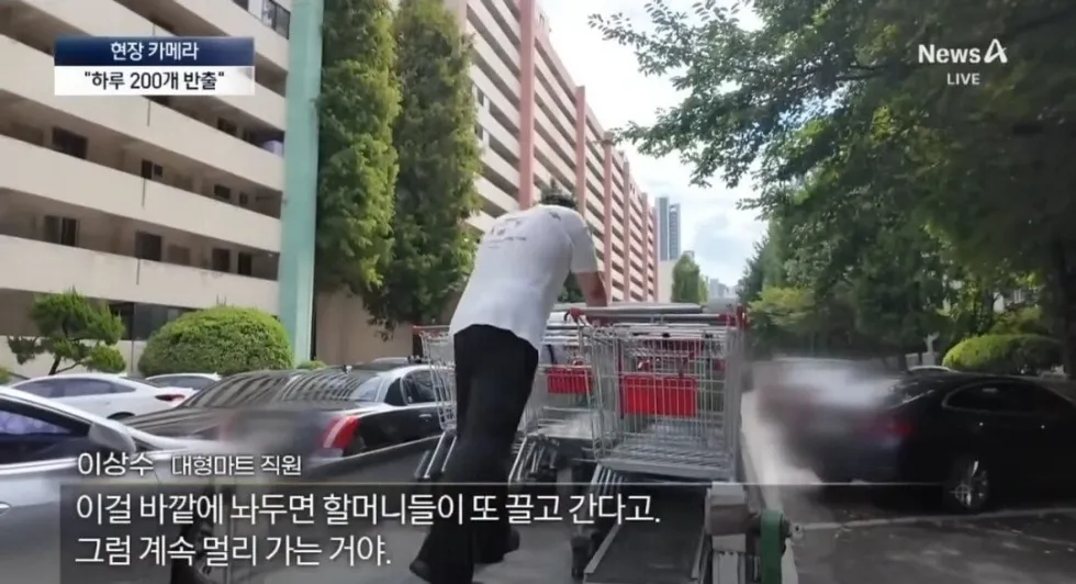 당당하게 위반행위를 하는 모습