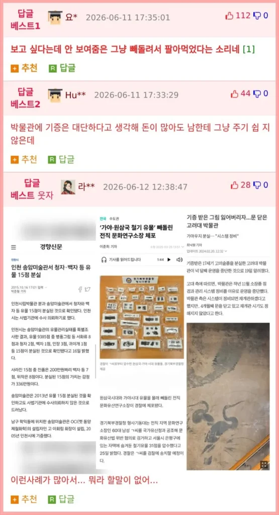 일본에 한국 문화재를 기증한 한국인