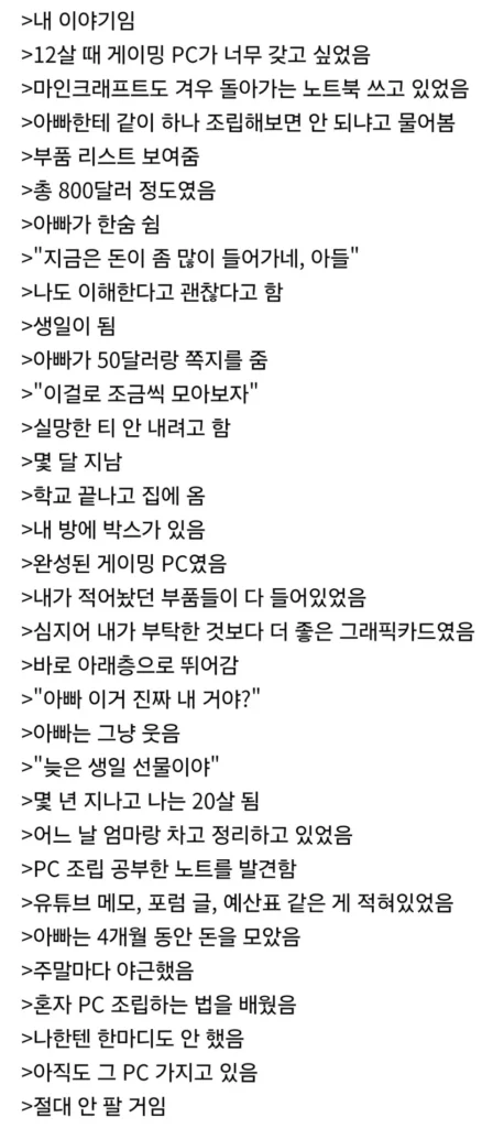 12살, 게이밍 PC를 갖고 싶었지