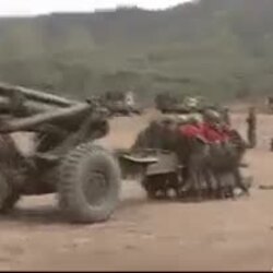 155mm 견인포 사격 영상