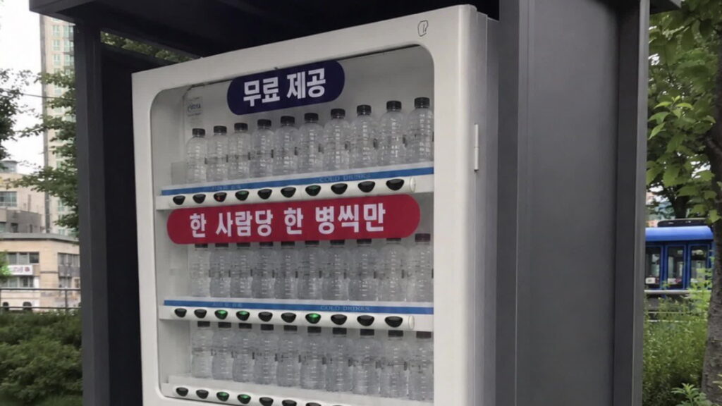 무료 생수 제공하는 한국 자판기에 일본인들 놀라움