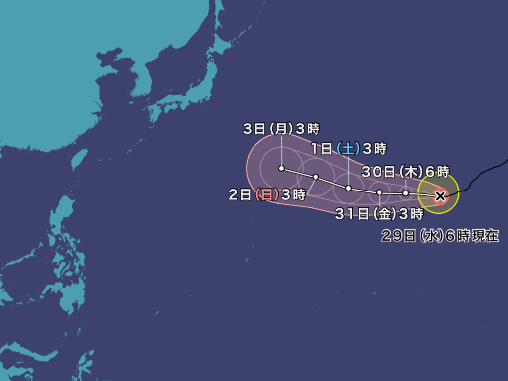 제13호 태풍 돌핀, 현재 예상 경로 업데이트