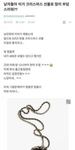 남자들 이거 크리스마스 선물로 부담되는거야?