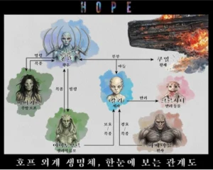 영화 호프 외계인들의 관계도