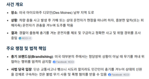 총으로 도주하려던 사고 가해자를 막아선 남성