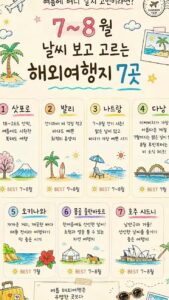 8월과 7월에 가볼 만한 해외 여행지 추천