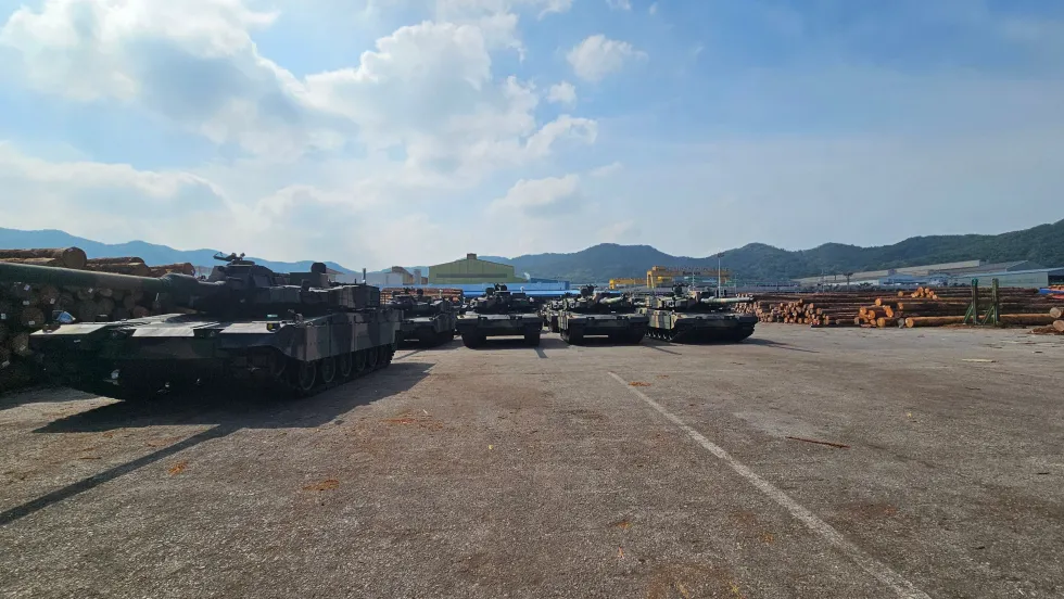 폴란드행 K2 전차 첫 선적