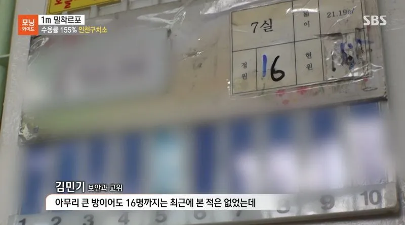 현재 심각하다는 인천구치소 과밀수용 근황.news
