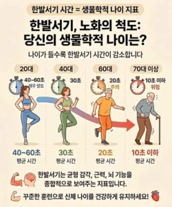 노화 척도: 한발 서기 능력