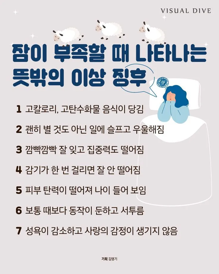 수면 부족 시 나타나는 의외의 증상들