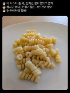 스파게티를 보면 노인분들이 생각하는 것