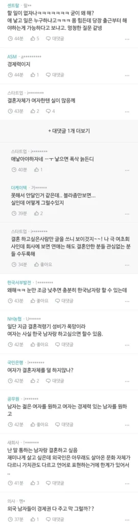 국제결혼을 여성들이 꺼리는 까닭