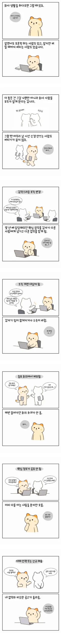 회사, '그만 나가달라'는 뜻을 내비칠 때