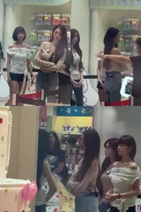 장원영, 공항 이어 놀이동산에서도 '태도 논란'…'팔짱' 두고 재점화된 갑론을박 [엑's 이슈]