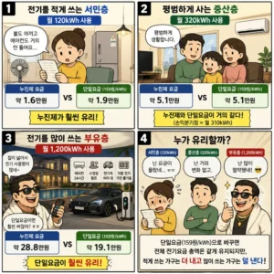 전기요금 누진제 폐지 시 요금 인하 가능성
