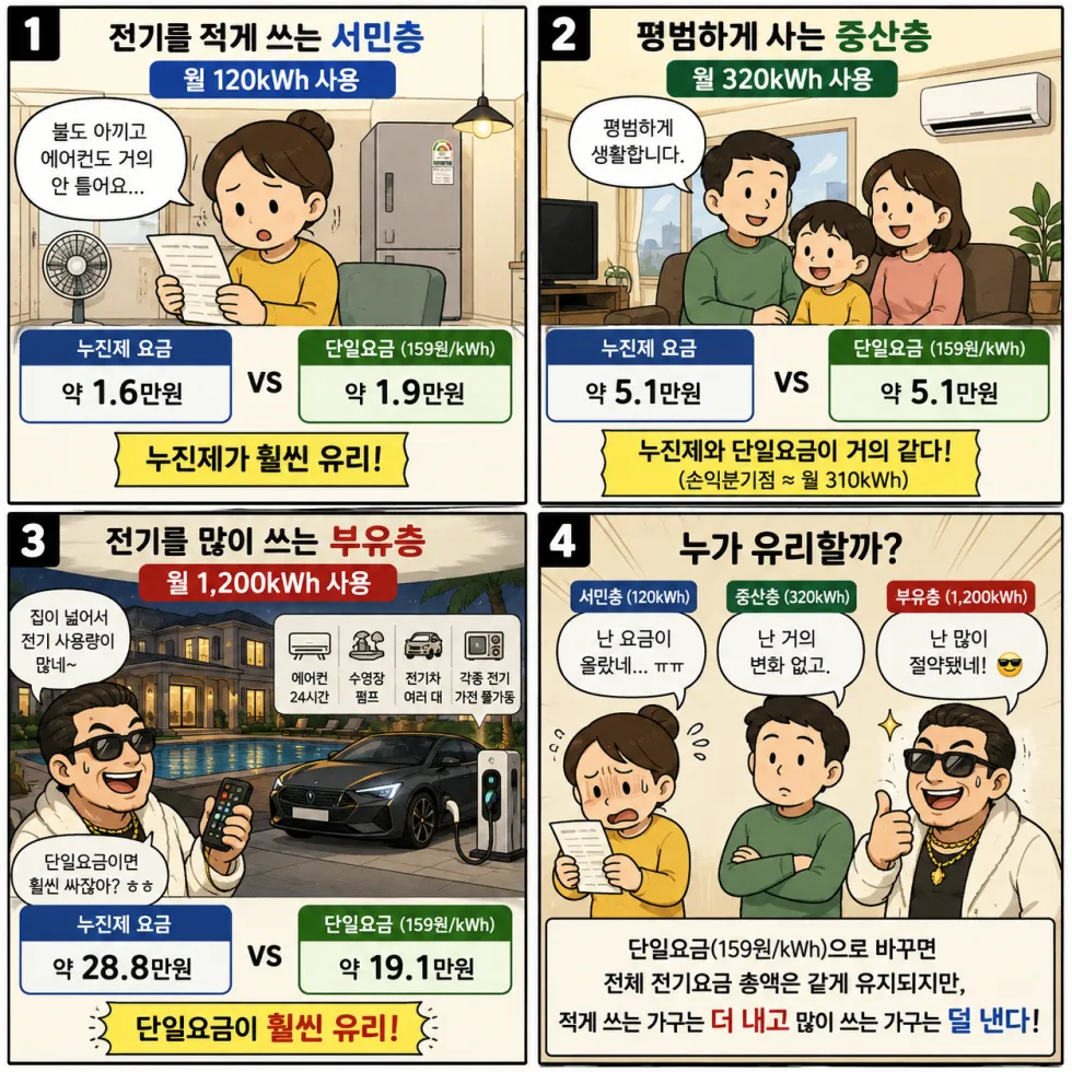 전기요금 누진제 폐지 시 요금 인하 가능성
