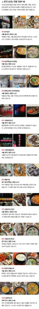 광고 바이럴 없는 대한민국 찐 맛집 순위 TOP10