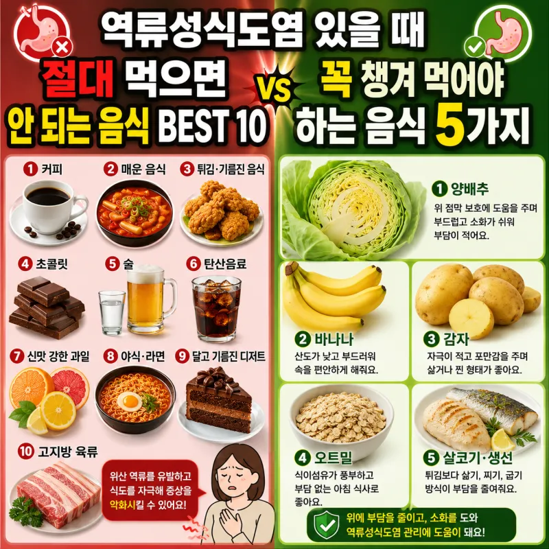역류성 식도염 극복 음식