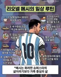 리오넬 메시, 그의 일상 루틴은?