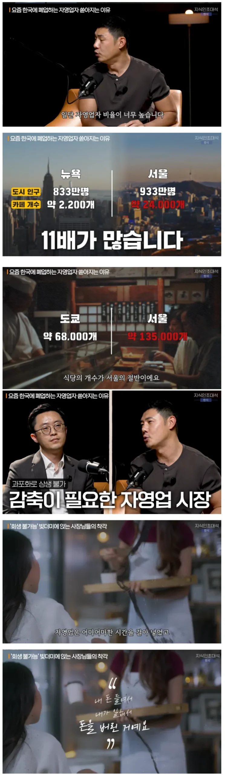 한국 자영업, 근본적인 어려움의 원인은?