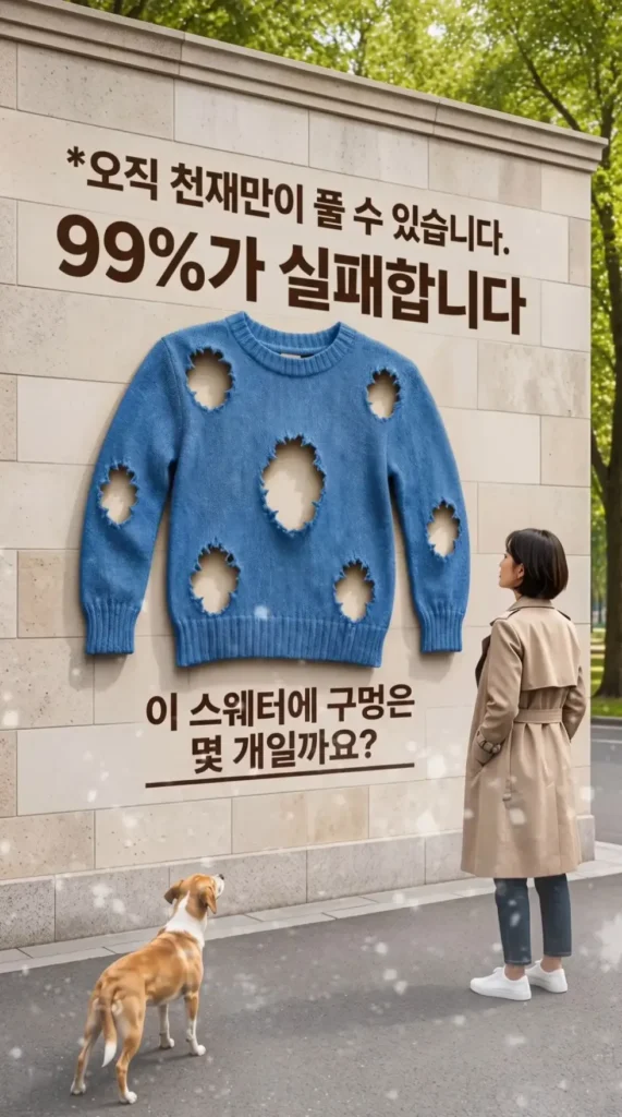 천재만이 해결 가능. 99%는 실패하는 문제