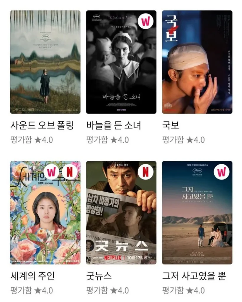'호프' 4점 준 이동진이 4점을 줬던 영화들.jpg