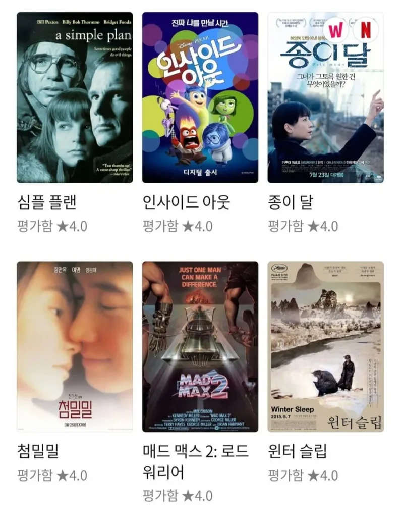 '호프' 4점 준 이동진이 4점을 줬던 영화들.jpg