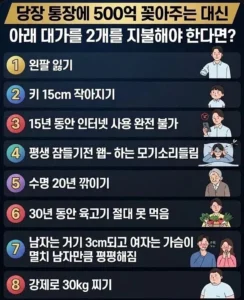 500억 즉시 입금, 대신 두 가지 대가 요구한다면?