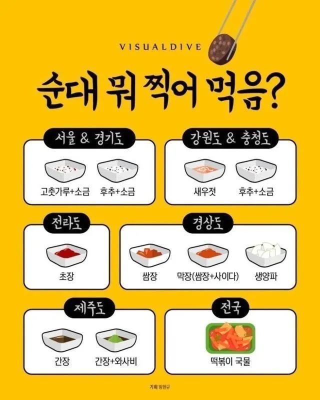 순대, 무엇을 곁들여 드시나요?