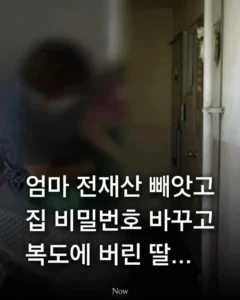 막내딸, 어머니 전 재산 갈취 후 집에서 내쫓아!