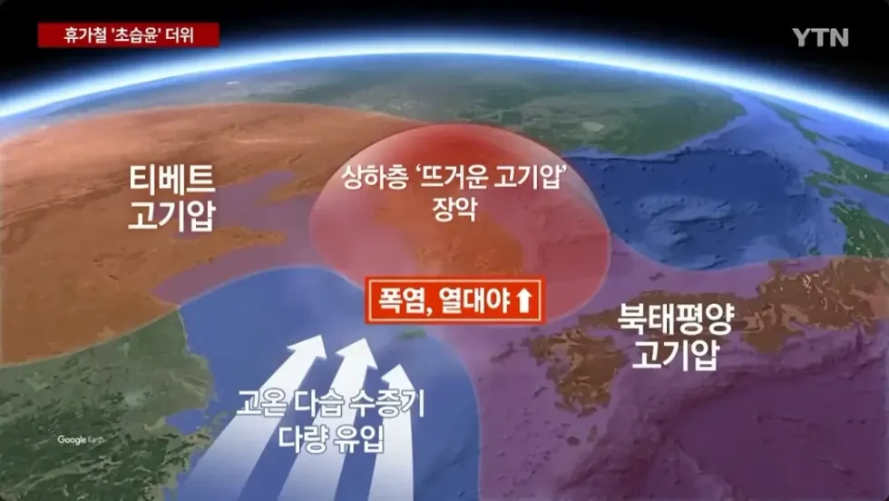 올여름, 한반도 이중 열돔 현상 끝