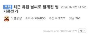 유럽 사람들이 옷을 잘 입는다는 것은 기후 덕분이라는 펨코 회원