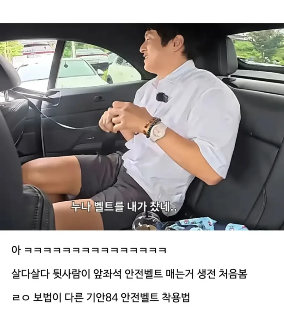 안전벨트 착용, 이런 방식은 처음 보네요